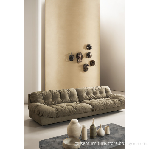 Modern leather milan sofa for living room furniture